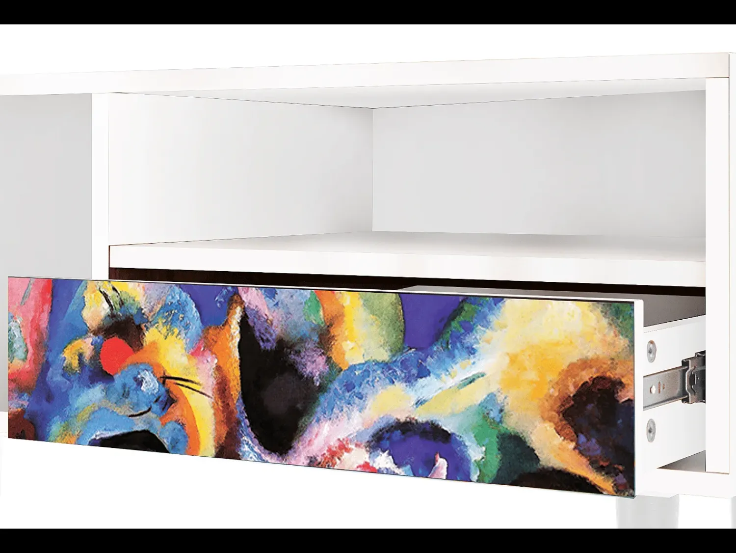 Móvel De Tv* Mueble de TV - 115х59х48 cm - T3 - Kandinsky, Branco Bege