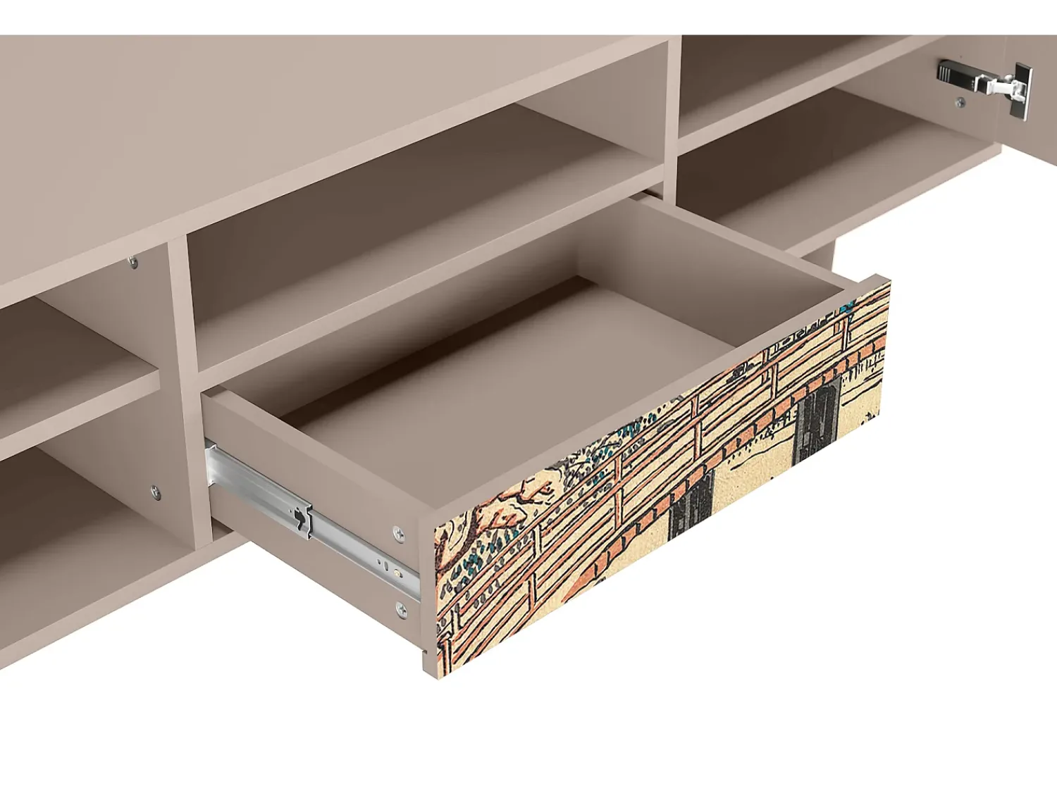 Hot Mueble de TV - 170х59х41 cm - T6 - Katabira River, Latte Bege