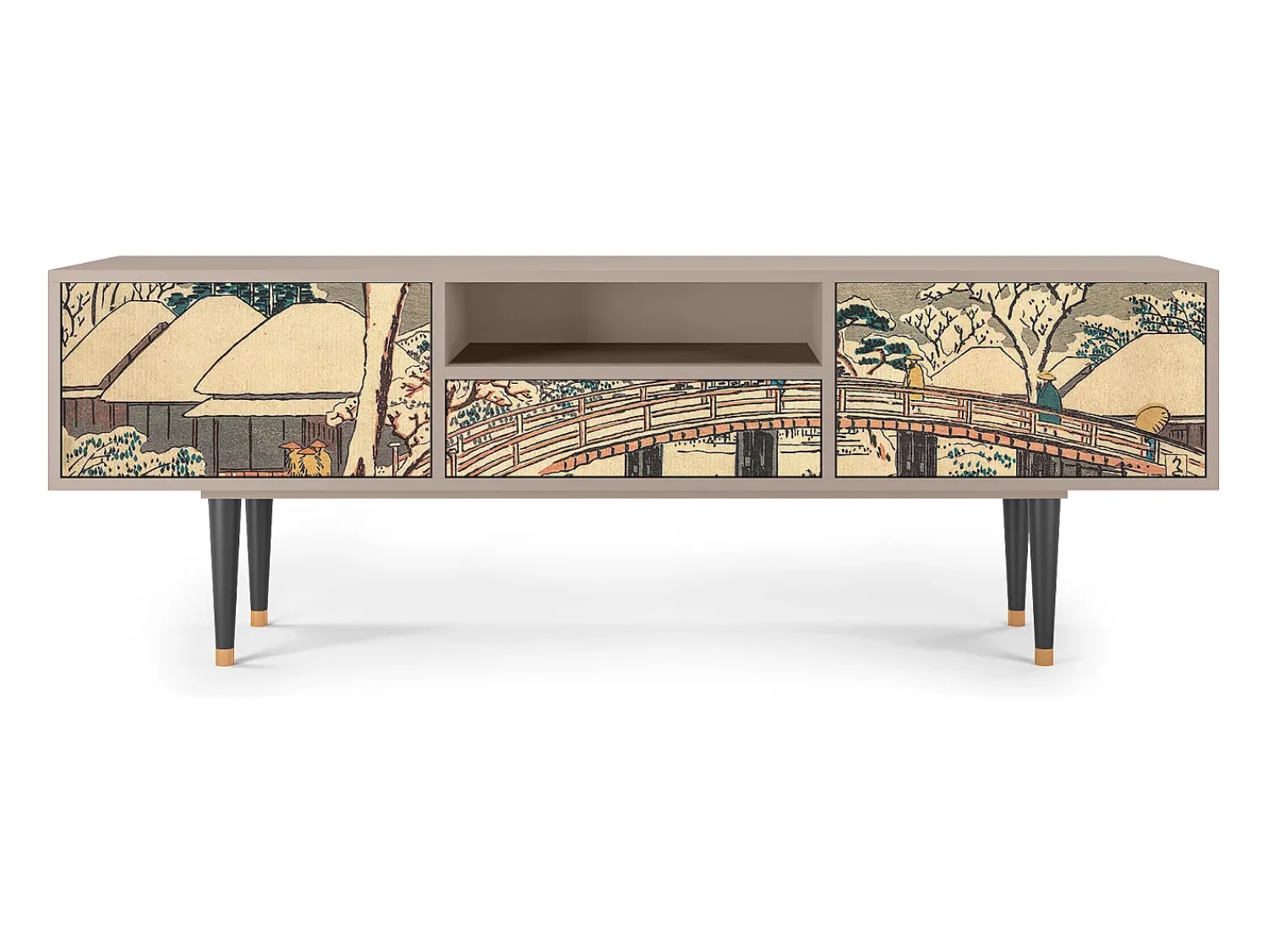 Hot Mueble de TV - 170х59х41 cm - T6 - Katabira River, Latte Bege