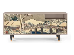 Móvel De Tv| Mueble de TV - 125х56х41 cm - T7 - Katabira River, Latte Bege