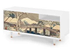 Mueble de TV - 125х56х41 cm - T7 - Katabira River, Branco^ Móvel De Tv