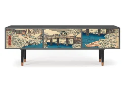 Móvel De Tv* Mueble de TV - 170х59х48 cm - T4 - Katabira River, Antracite Cinza antracite