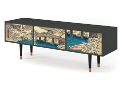 Móvel De Tv* Mueble de TV - 170х59х48 cm - T4 - Katabira River, Antracite Cinza antracite