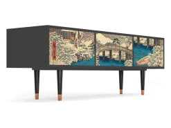 Móvel De Tv* Mueble de TV - 170х59х48 cm - T4 - Katabira River, Antracite Cinza antracite