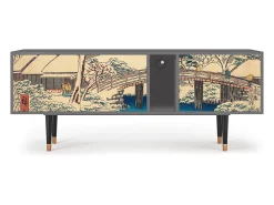 Móvel De Tv* Mueble de TV - 170х69х48 cm - T1 - Katabira River, Cinza Cinzento