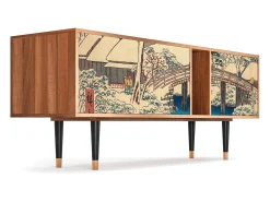 Móvel De Tv* Mueble de TV - 170х69х48 cm - T1 - Katabira River, Nogueira Castanho