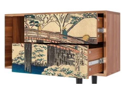 Móvel De Tv* Mueble de TV - 170х69х48 cm - T1 - Katabira River, Nogueira Castanho