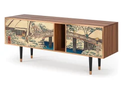 Móvel De Tv* Mueble de TV - 170х69х48 cm - T1 - Katabira River, Nogueira Castanho