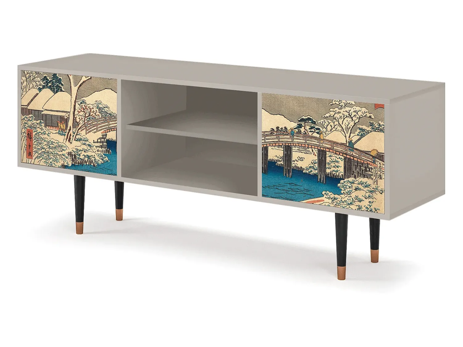 Móvel De Tv* Mueble de TV - 170х69х48 cm - T2 - Katabira River, Areia Bege