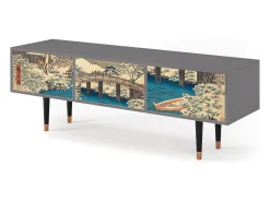 Mueble de TV - 170х59х48 cm - T4 - Katabira River, Cinza^ Móvel De Tv