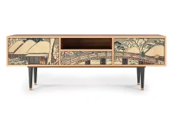 Móvel De Tv* Mueble de TV - 170х59х41 cm - T6 - Katabira River, Nogueira Castanho