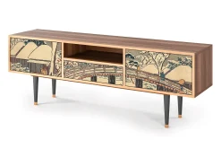 Móvel De Tv* Mueble de TV - 170х59х41 cm - T6 - Katabira River, Nogueira Castanho