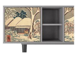 Mueble de TV - 150х69х41 cm - T5 - Katabira River, Cinza^ Móvel De Tv