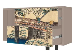 Outlet Mueble de TV - 170х69х48 cm - T1 - Katabira River, Latte Bege