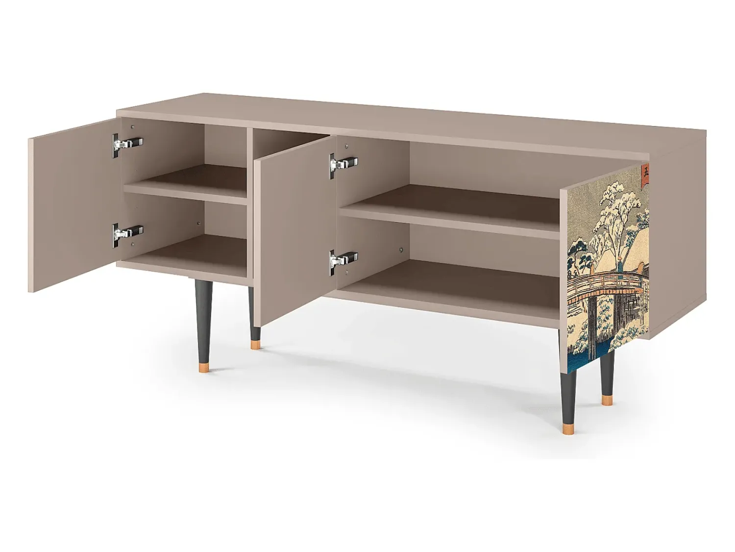 Hot Mueble de TV - 150х69х41 cm - T5 - Katabira River, Latte Bege