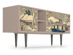 Hot Mueble de TV - 150х69х41 cm - T5 - Katabira River, Latte Bege