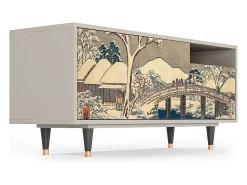 Móvel De Tv* Mueble de TV - 125х56х41 cm - T7 - Katabira River, Areia Bege