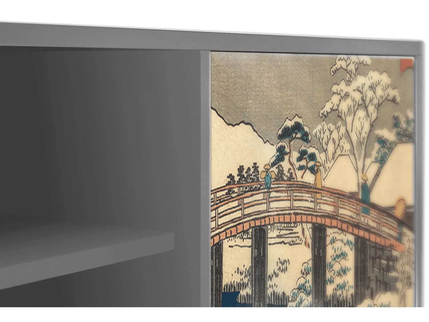 Mueble de TV - 170х69х48 cm - T2 - Katabira River, Cinza^ Móvel De Tv