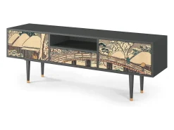 Best Mueble de TV - 170х59х41 cm - T6 - Katabira River, Antracite Cinza antracite
