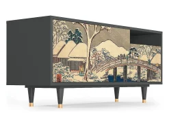 Móvel De Tv* Mueble de TV - 125х56х41 cm - T7 - Katabira River, Antracite Cinza antracite