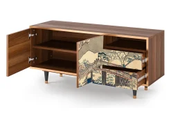 Discount Mueble de TV - 125х56х41 cm - T7 - Katabira River, Nogueira Castanho