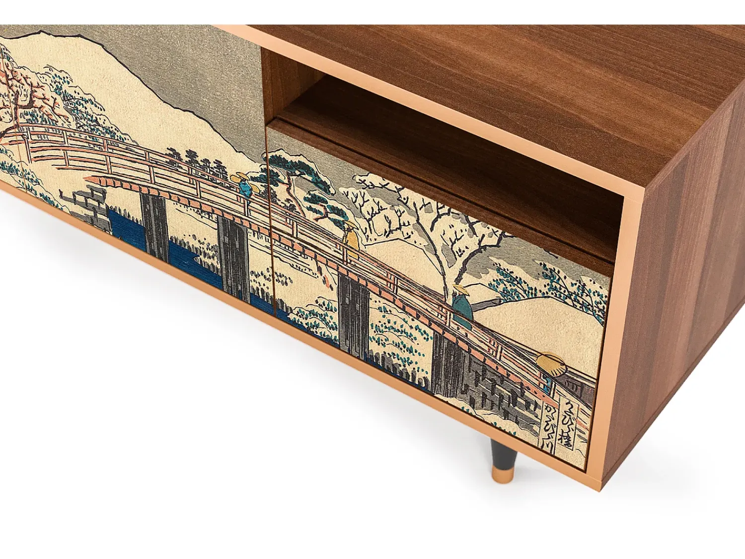 Discount Mueble de TV - 125х56х41 cm - T7 - Katabira River, Nogueira Castanho