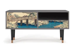 Discount Mueble de TV - 115х59х48 cm - T3 - Katabira River, Cinza Cinzento