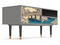 Discount Mueble de TV - 115х59х48 cm - T3 - Katabira River, Cinza Cinzento
