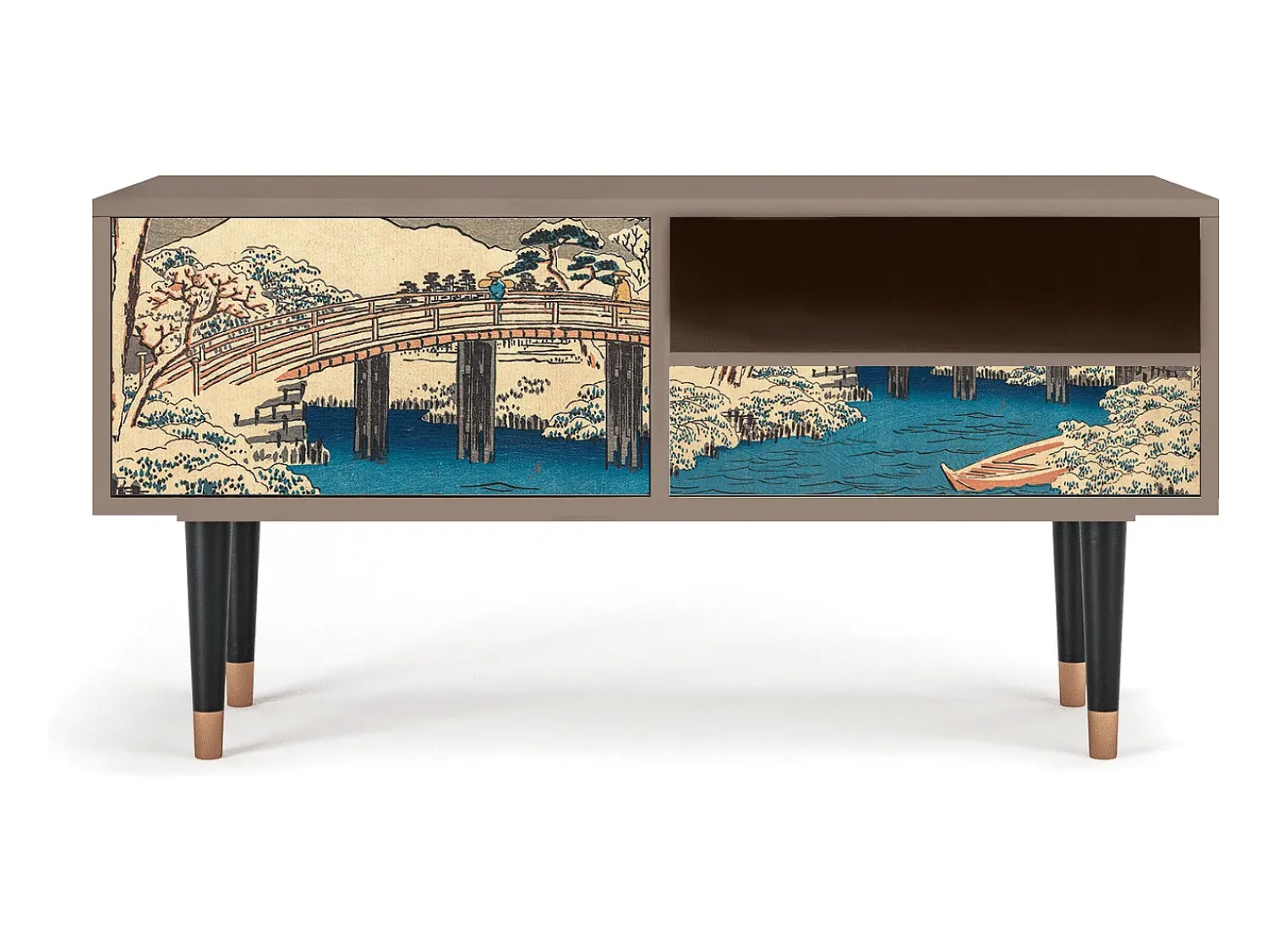 Mueble de TV - 115х59х48 cm - T3 - Katabira River, Latte^ Móvel De Tv
