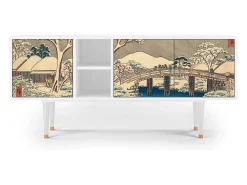 Mueble de TV - 150х69х41 cm - T5 - Katabira River, Branco^ Móvel De Tv