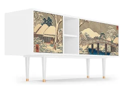 Mueble de TV - 150х69х41 cm - T5 - Katabira River, Branco^ Móvel De Tv