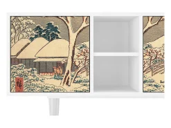 Mueble de TV - 150х69х41 cm - T5 - Katabira River, Branco^ Móvel De Tv