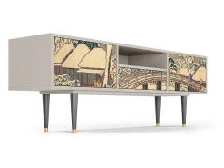 Móvel De Tv| Mueble de TV - 170х59х41 cm - T6 - Katabira River, Areia Bege
