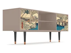 Móvel De Tv| Mueble de TV - 170х69х48 cm - T2 - Katabira River, Latte Bege