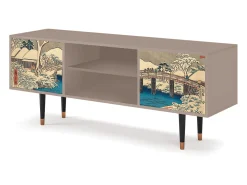 Móvel De Tv| Mueble de TV - 170х69х48 cm - T2 - Katabira River, Latte Bege