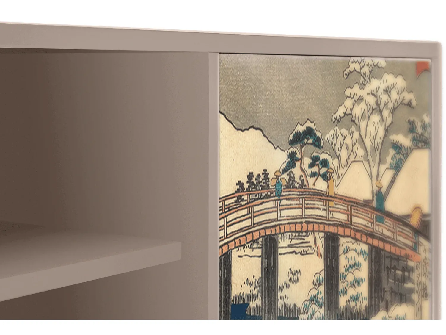 Móvel De Tv| Mueble de TV - 170х69х48 cm - T2 - Katabira River, Latte Bege