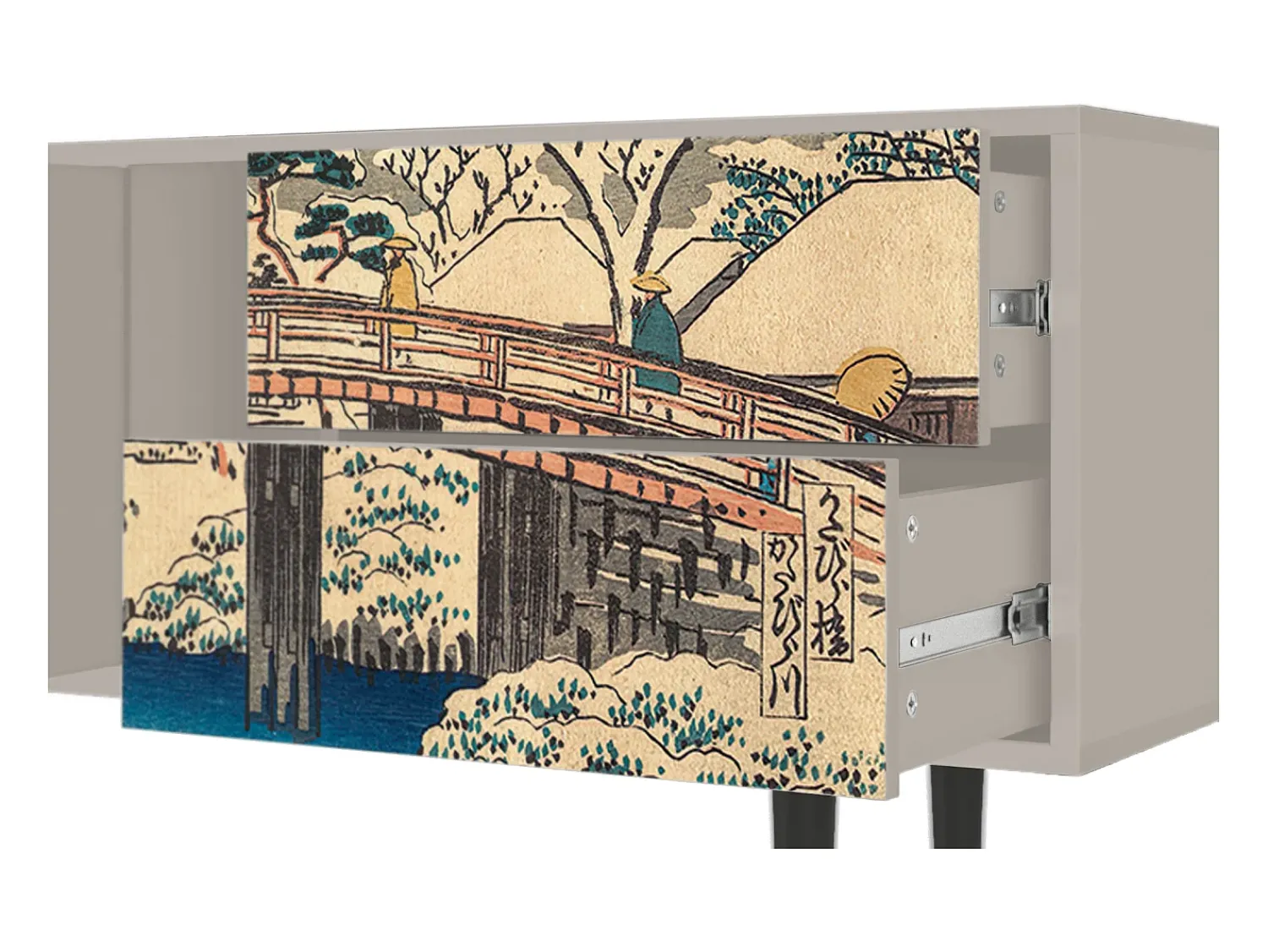 Mueble de TV - 170х69х48 cm - T1 - Katabira River, Areia^ Móvel De Tv