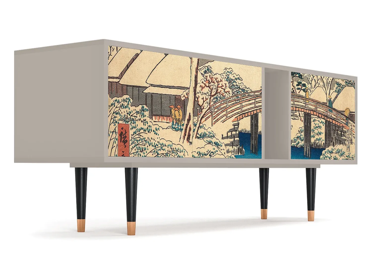 Mueble de TV - 170х69х48 cm - T1 - Katabira River, Areia^ Móvel De Tv