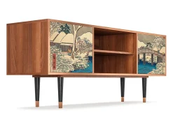 Móvel De Tv* Mueble de TV - 170х69х48 cm - T2 - Katabira River, Nogueira Castanho