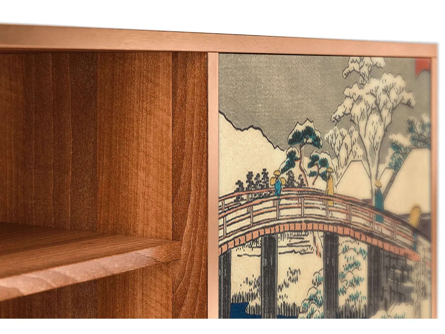 Móvel De Tv* Mueble de TV - 170х69х48 cm - T2 - Katabira River, Nogueira Castanho