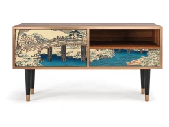 Móvel De Tv* Mueble de TV - 115х59х48 cm - T3 - Katabira River, Nogueira Castanho