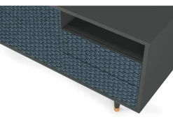 Mueble de TV - 125х56х41 cm - T7 - Knitted Pattern, Antracite Cinza antracite