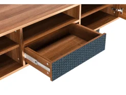 New Mueble de TV - 170х59х41 cm - T6 - Knitted Pattern, Nogueira Castanho