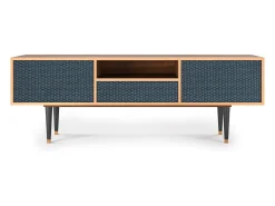 New Mueble de TV - 170х59х41 cm - T6 - Knitted Pattern, Nogueira Castanho