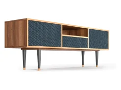 New Mueble de TV - 170х59х41 cm - T6 - Knitted Pattern, Nogueira Castanho