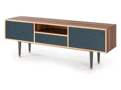 New Mueble de TV - 170х59х41 cm - T6 - Knitted Pattern, Nogueira Castanho