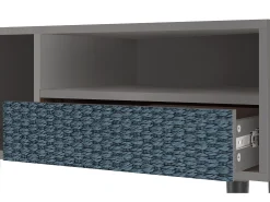 Móvel De Tv| Mueble de TV - 115х59х48 cm - T3 - Knitted Pattern, Cinza Cinzento