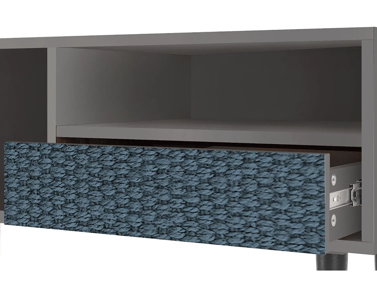Móvel De Tv| Mueble de TV - 115х59х48 cm - T3 - Knitted Pattern, Cinza Cinzento