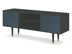 Hot Mueble de TV - 170х69х48 cm - T2 - Knitted Pattern, Antracite Cinza antracite