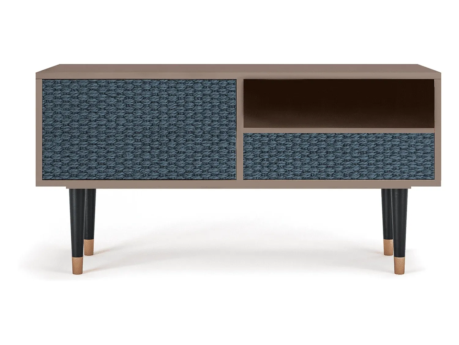 Mueble de TV - 115х59х48 cm - T3 - Knitted Pattern, Latte^ Móvel De Tv